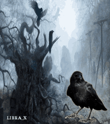 Gif animé gothique corbeau